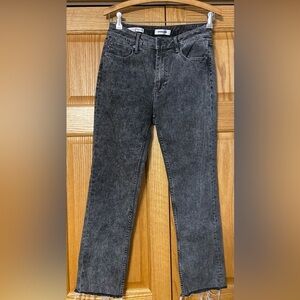 Vigoss Stevie Crop Straight Jeans in acid Wash Grey size 27 DISTRESSED